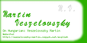 martin veszelovszky business card